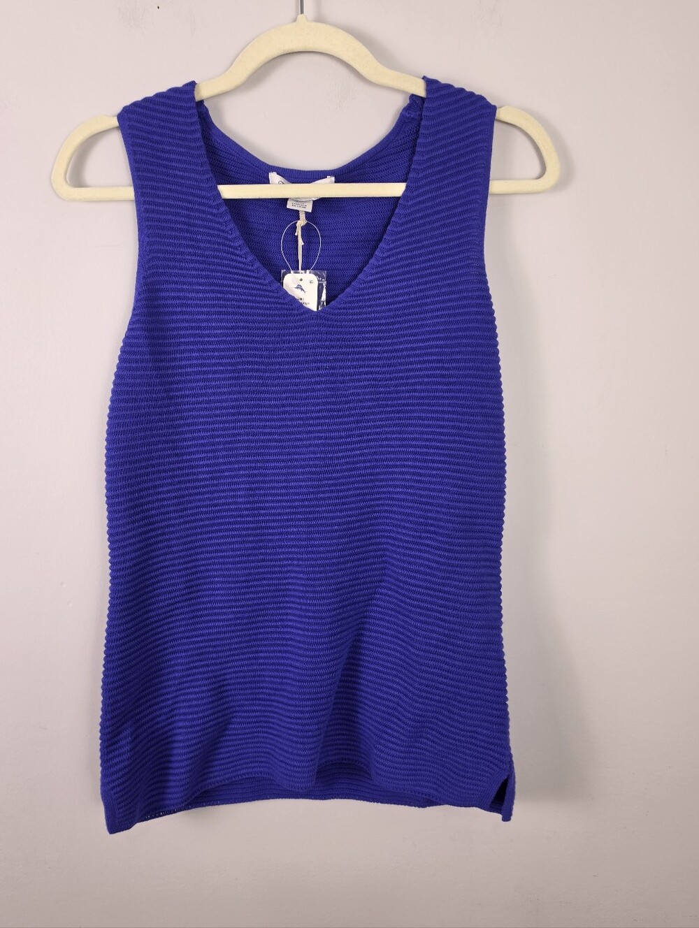 Tommy Bahama Bonita Ottoman Tank Top Bold Blue Size Small Petite NWT
